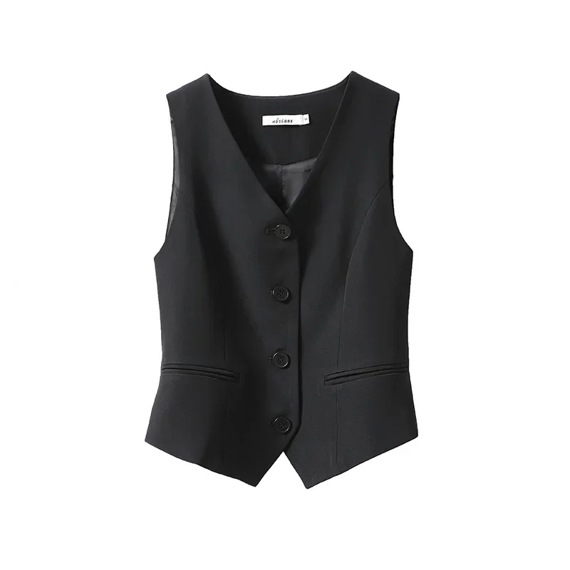 Lichte Grijze Vrouwen Pakken 1 Stuk Vest Katoenen Formele Office Lady Business Gilet Elegant Meisje Mouwloze Jas Prom Jurk