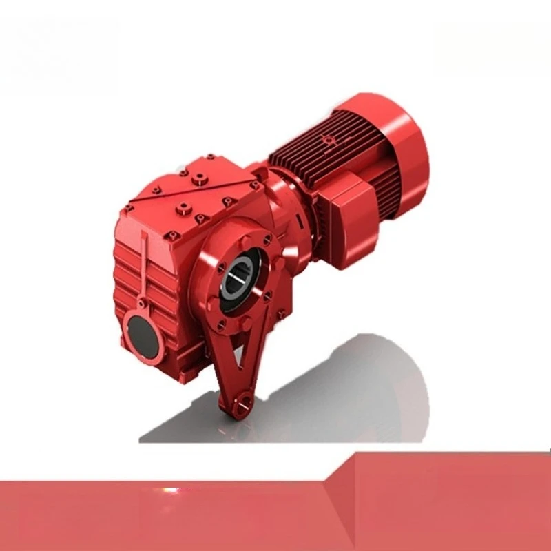 Helical gear worm gear reducer