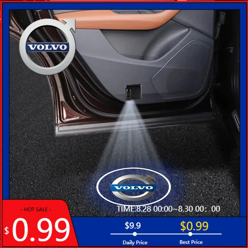 

Стайлинговые молдинги 1/2 шт., лампа приветствия двери автомобиля, беспроводная авто эмблема, лампы проектора для Volvo XC40 XC90 V40 V90 V60 XC60 S80 S6