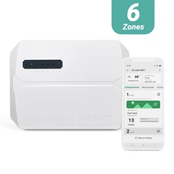 INKBIRD IIC-600-Wifi 6 Zones Sprinkler Controller Outdoor Garden Yard Lawn Smart WiFi Watering Timers with Seasonal Adjustment