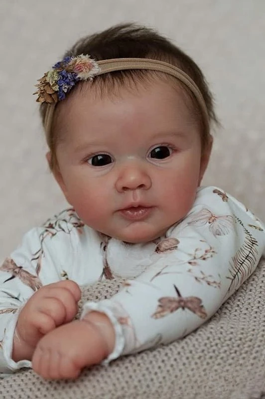 NPK 21'' Unpainted Unfinished Doll Parts  Reborn Baby Piper By ANDREA ARCELLO Fresh Color Soft Touch Lifelike with COA