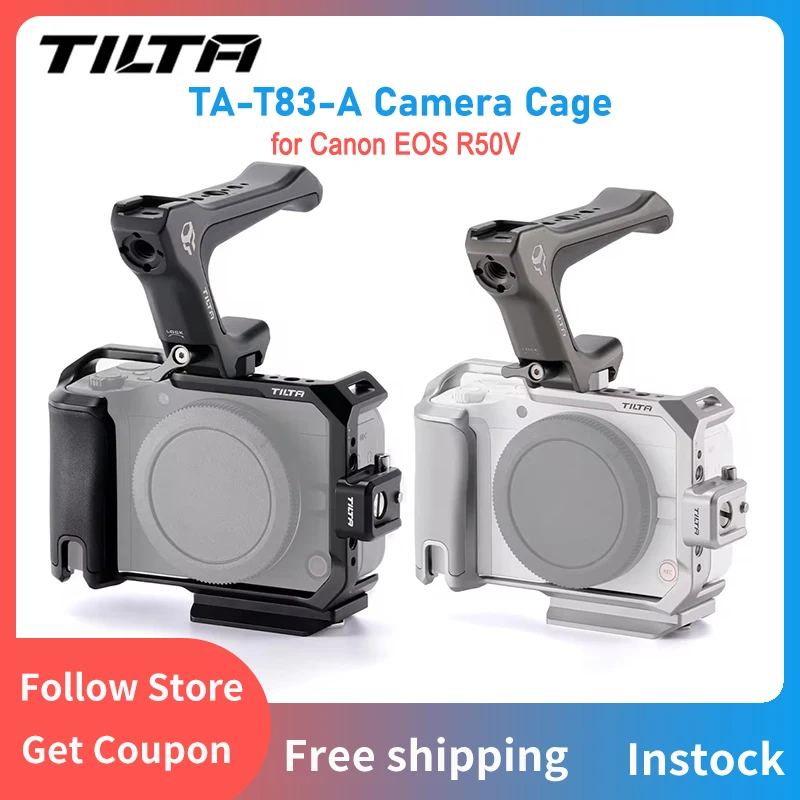 TILTA TA-T83-A Полная клетка для камеры для базового комплекта Canon EOS R50V с верхней ручкой НАТО для вертикальной/горизонтальной съемки и прямой трансляции TILTA TA-T83-A Полная клетка для камеры для базового комплекта Canon EOS R50V с верхней ручкой НАТО для вертикальной/горизонтальной съемки и прямой трансляции
