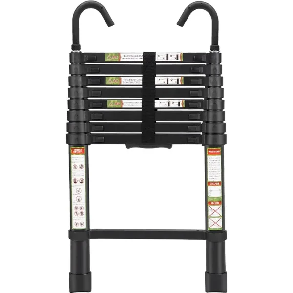 

Telescopic Ladder, 8.5FT RIKADE Aluminum Telescoping Ladder with Non-Slip Feet and Stable Hook, Portable Extension Ladder