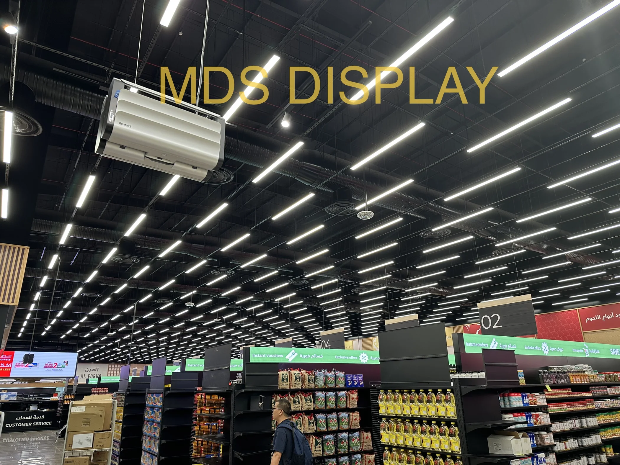 MDS Shenzhen LED Shelf Screen P1.25 COB 300*60mm High Definition Waterproof WiFi/APP Control Full Color For Retail Store