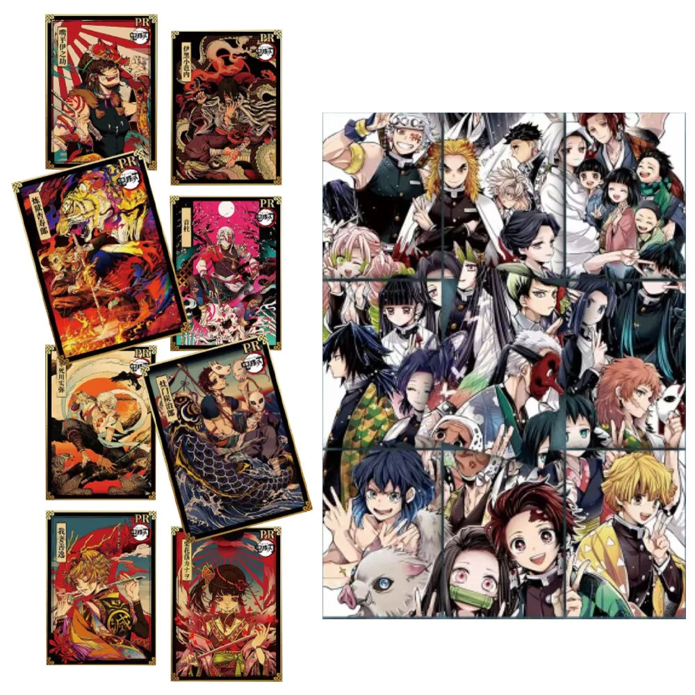 Anime Demon Slayer OP PR series collection card Tsuyuri Kanao Kamado Tanjirou Hashibira Inosuke Children\'s toys Board game card