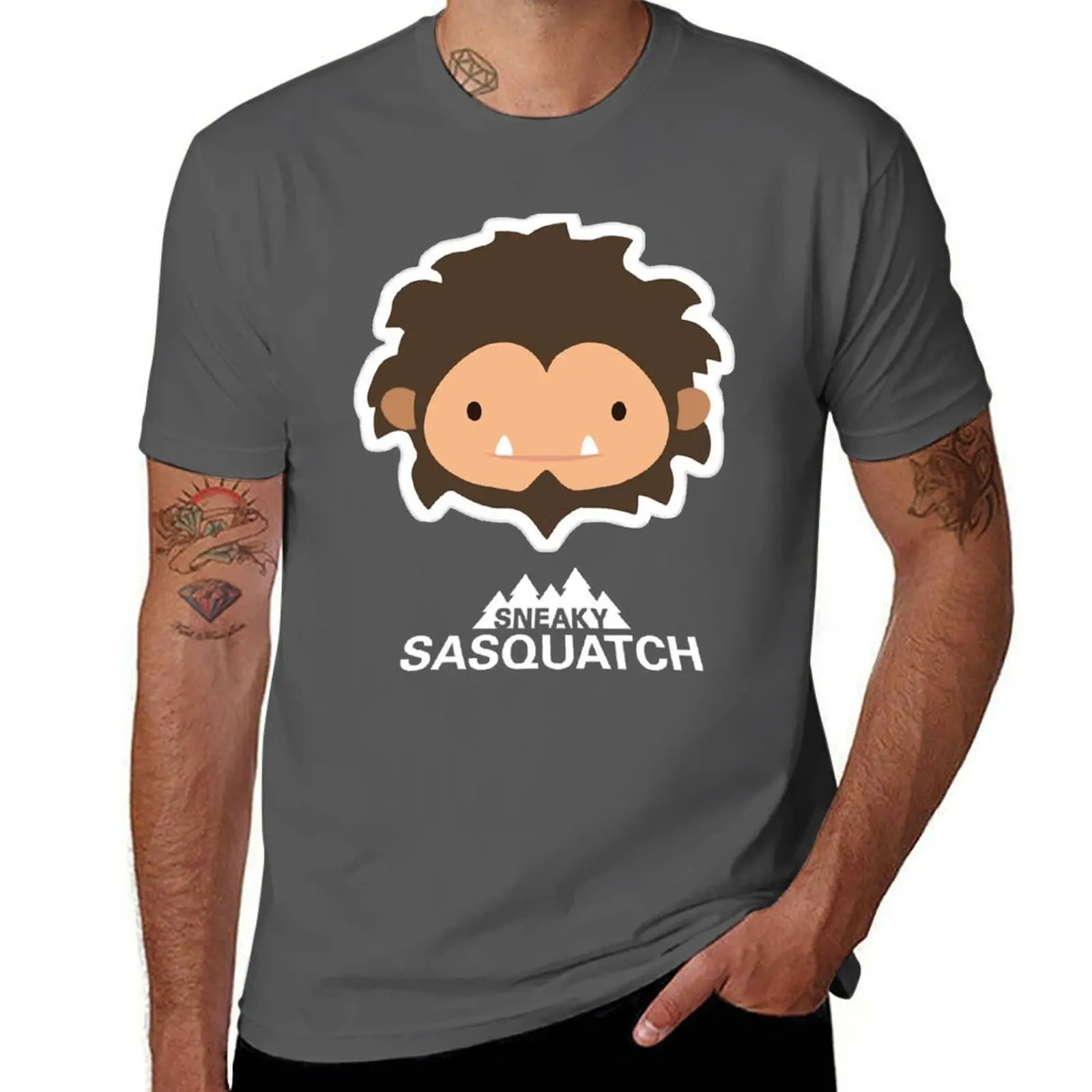 

Sneaky Sasquatch Head T-Shirt Street Art Print Tee Shirt