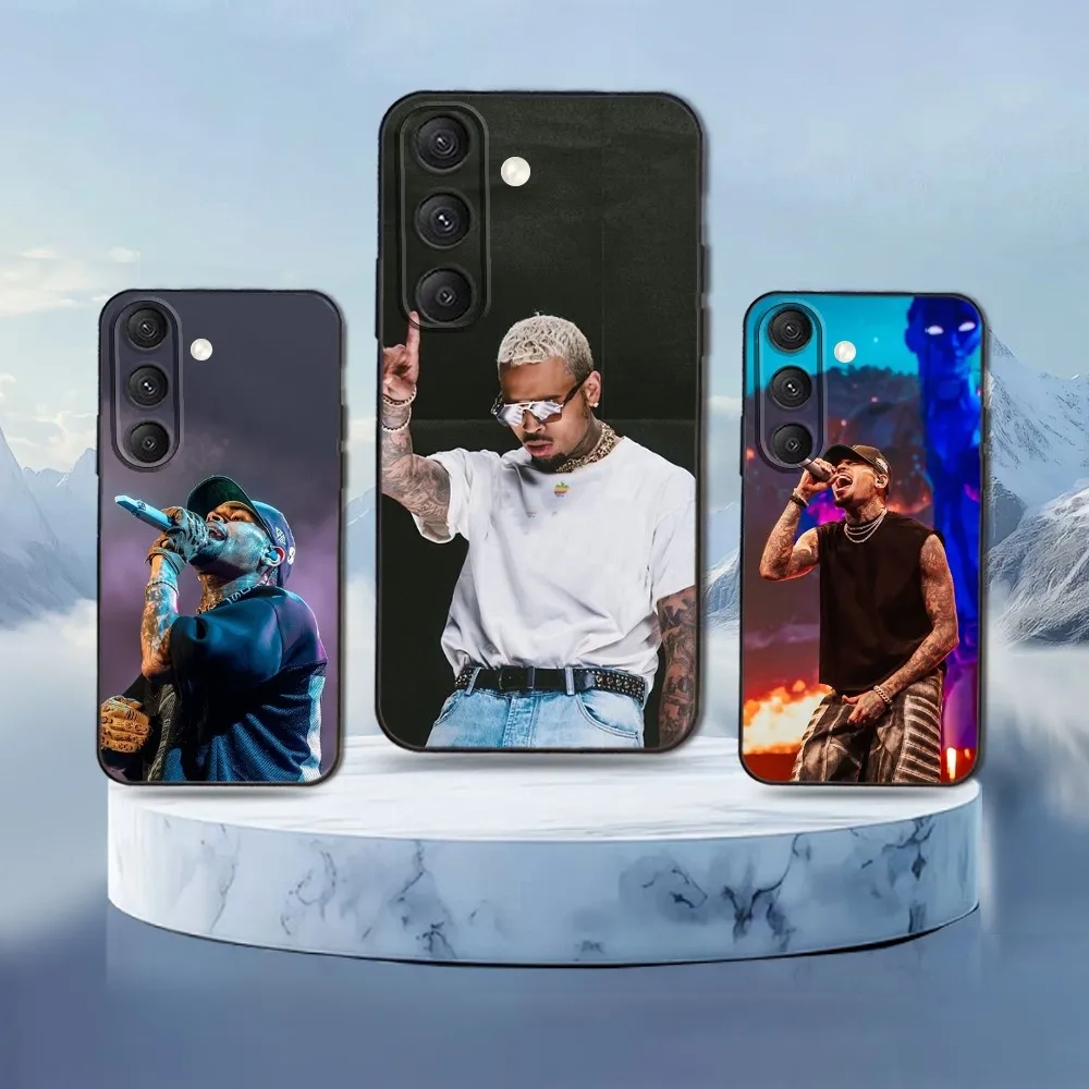 

Singer Rap C-Chris Brown Phone Case For Samsung Galaxy S25,S24,S21,S22,S23,S30,Ultra,S20,Plus,Fe,Lite,Note,10,9,5G Black Cover