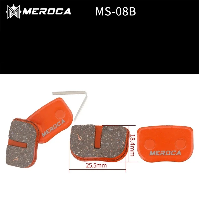 MEROCA MTB Bike Resin Iamok Disc Brake Pads Compatible With Shimano M355 XT XTR BB5 BB7 1 Pair Bicycle Parts