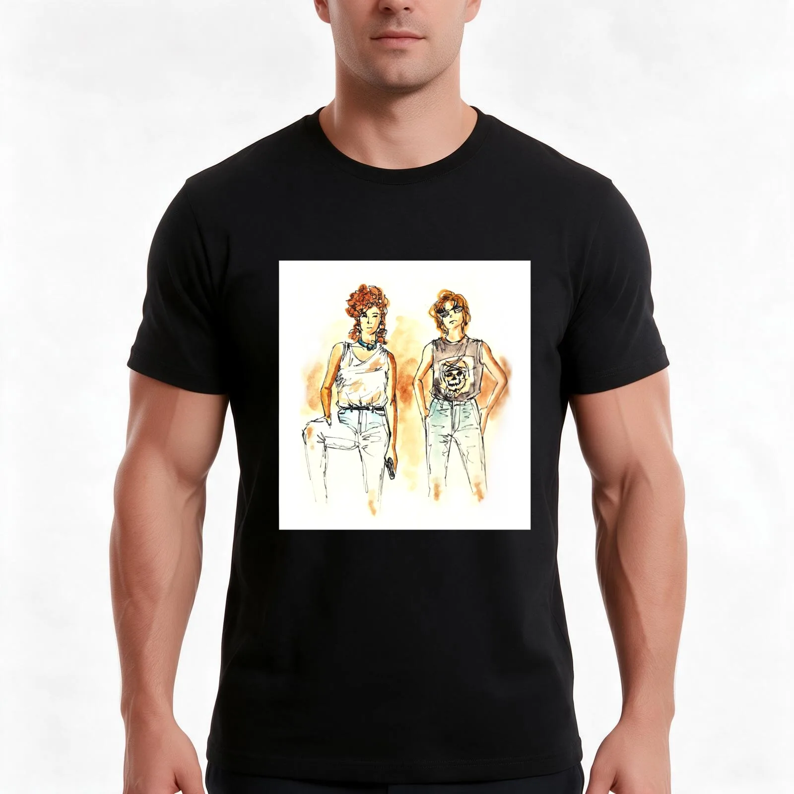 Thelma & Louise T-Shirt, Summer Casual Cotton Tee, Oversized Streetwear Tops, Vintage Graphic Print, Loose Fit Short Sleeve