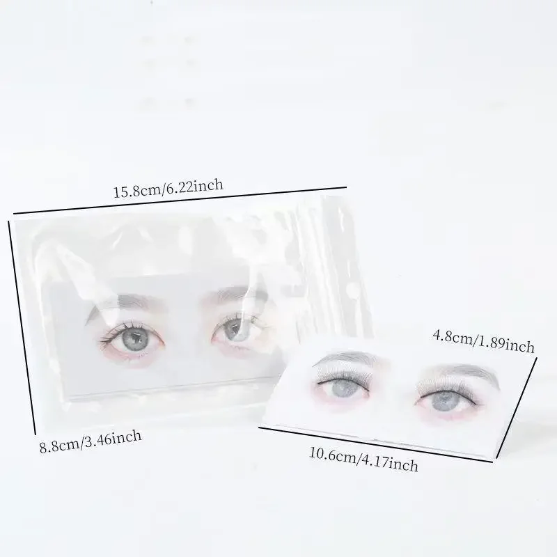 10Pcs False Eyelash Cards Beginner Lash Map Chart Wispy Lashes Reusable Makeup Training Eyelash Extensions Tool Simulated Eye
