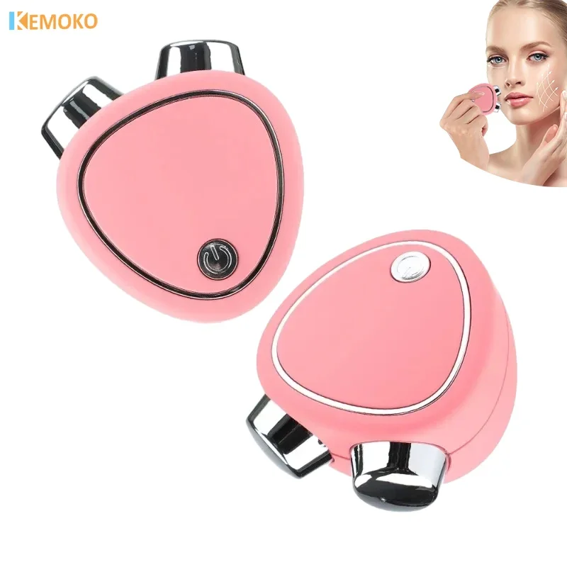 Mini EMS Facial Massage Roller Skin Care Double Chin Removal Microcurrent Face Lifting Anti Wrinkle Reducing Edema Beauty Device