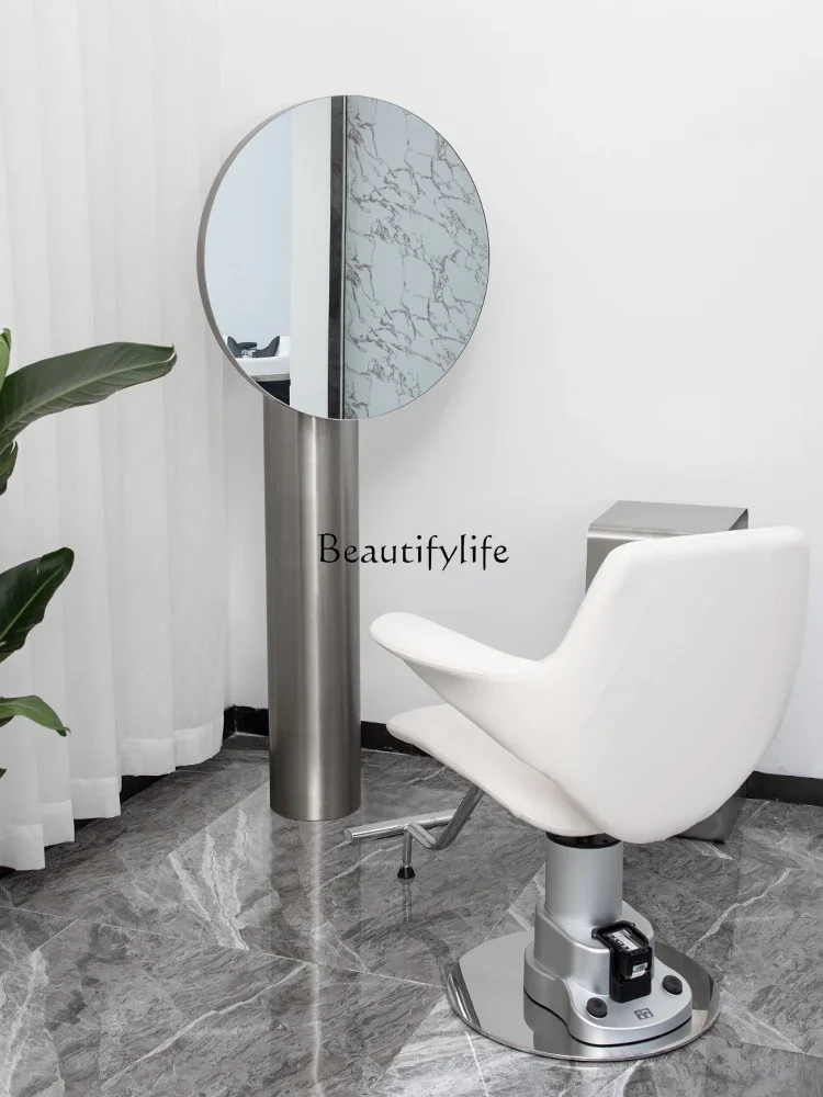 Stainless Steel Barber Single-Sided Mirror Salon Mirror