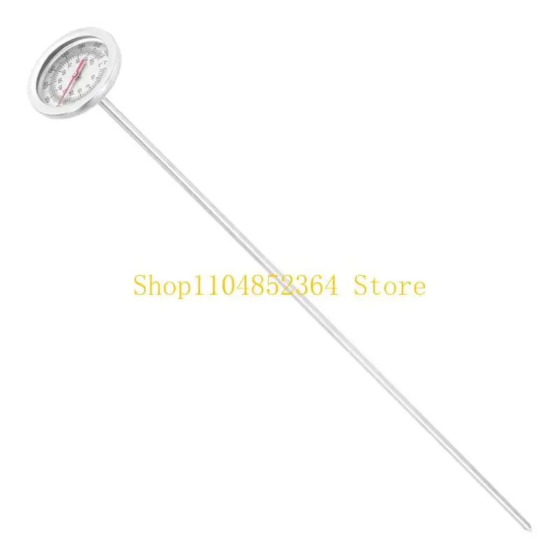 652F Compost Soil Tester Meter Measuring Probe Stainless-Steel Thermometer Temperature Monitor for Garden Lawn Plant Pot Tool