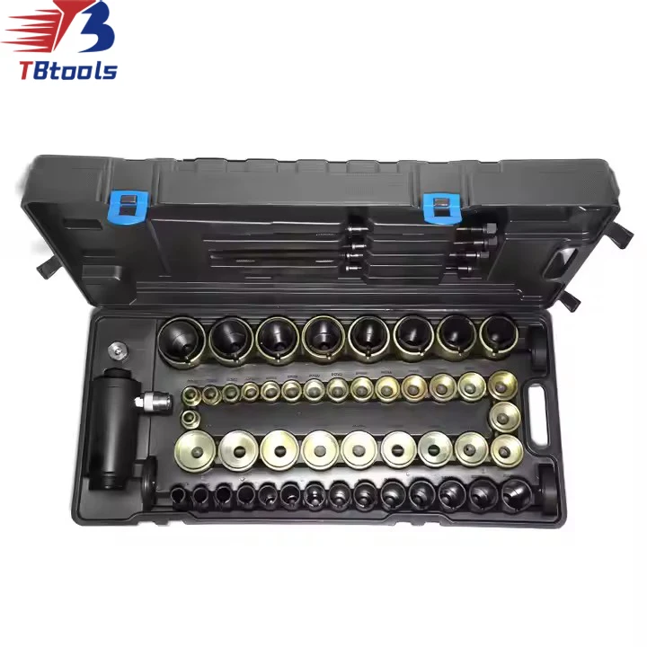

TBTOOLS Car Auto 63 Pcs Pneumatic Bushing Removal Tool Hydraulic Bearing Press Frame Kit Steering System Pull Tool Set TB205