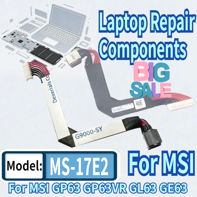 8PIN/12PIN For MSI GP63 GP63VR GE63 GL63 MS16P1 MS16P6 MS16P5 MS16P7 Laptop DC Power Connector Jack DC-IN Charging Flex Cable