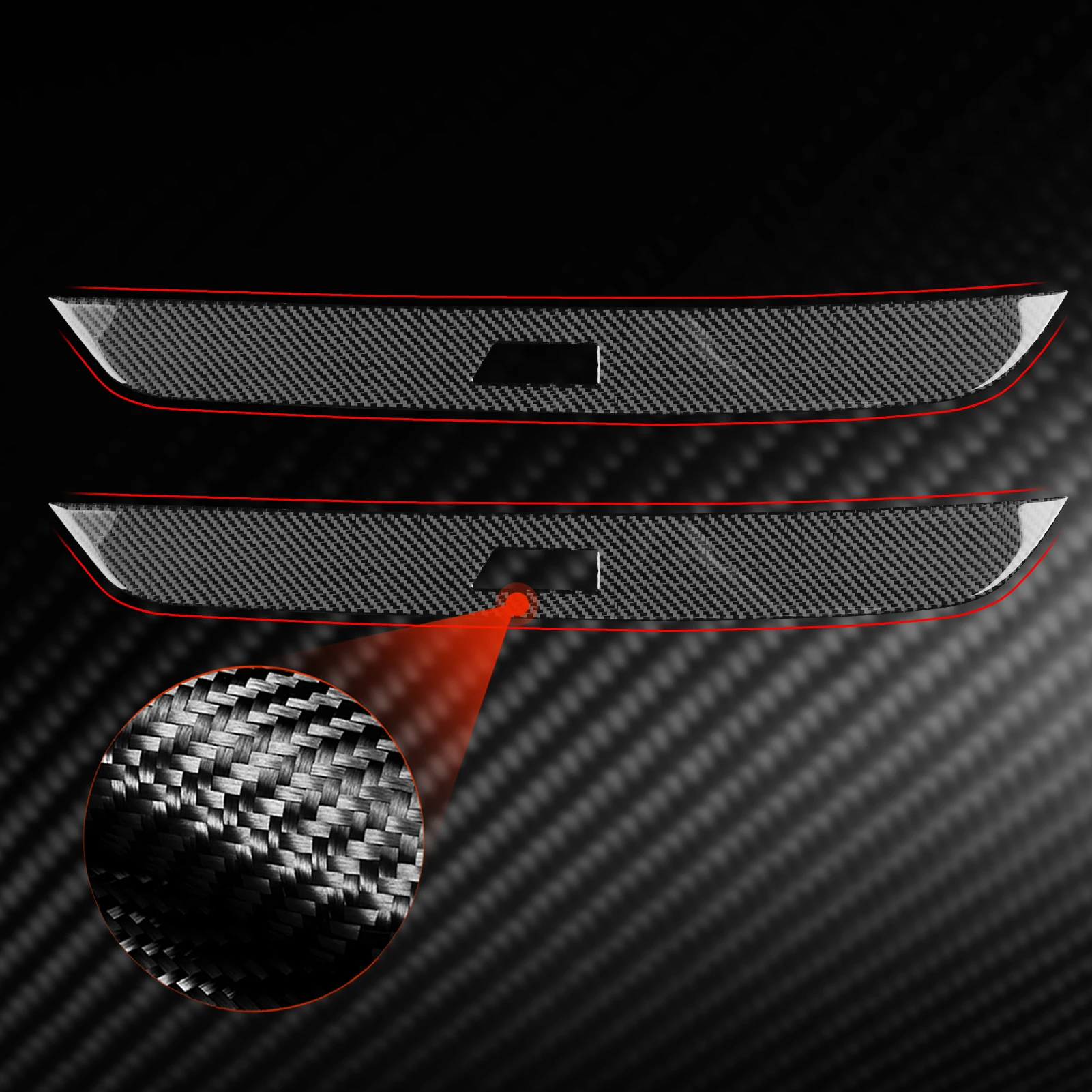 For BMW 7 Series G11 G12 2015-2022 Real Carbon Fiber Outer Sill Trim 2PCS Car Interior Decoration Accessories Styling Sticker view 4