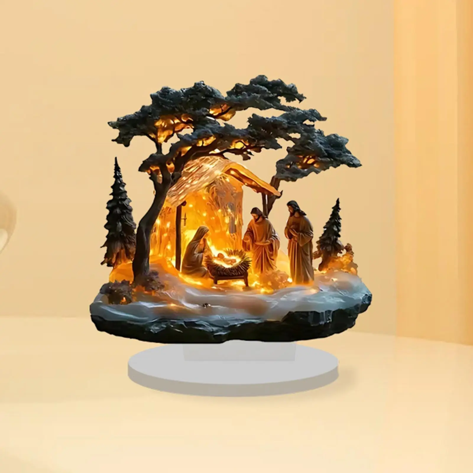مجموعة هدايا تمثال عيد الميلاد من يسوع، تمثال عيد الميلاد المزخرف لرف الكتب والمدخل، قطع مركزية لطاولة غرفة المعيشة