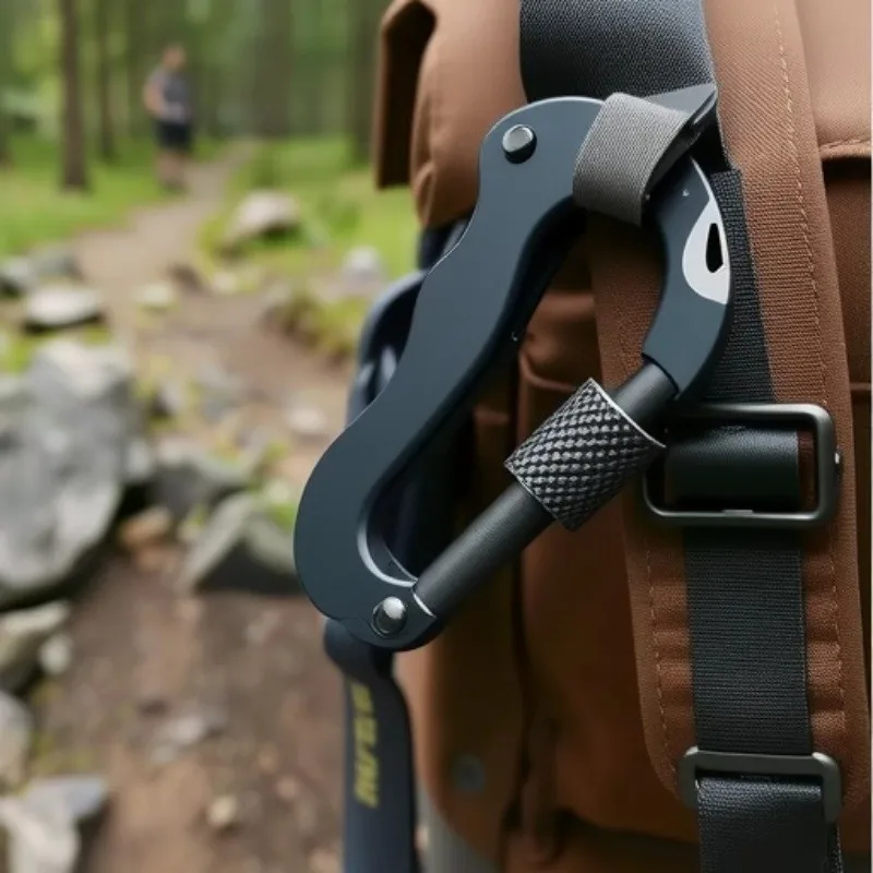 

EDC Multitool Carabiner Folding Knife 7-in-1 Pocket Keychain light Bottle Opener Screwdrivers Outdoor Tactical Survival Gear