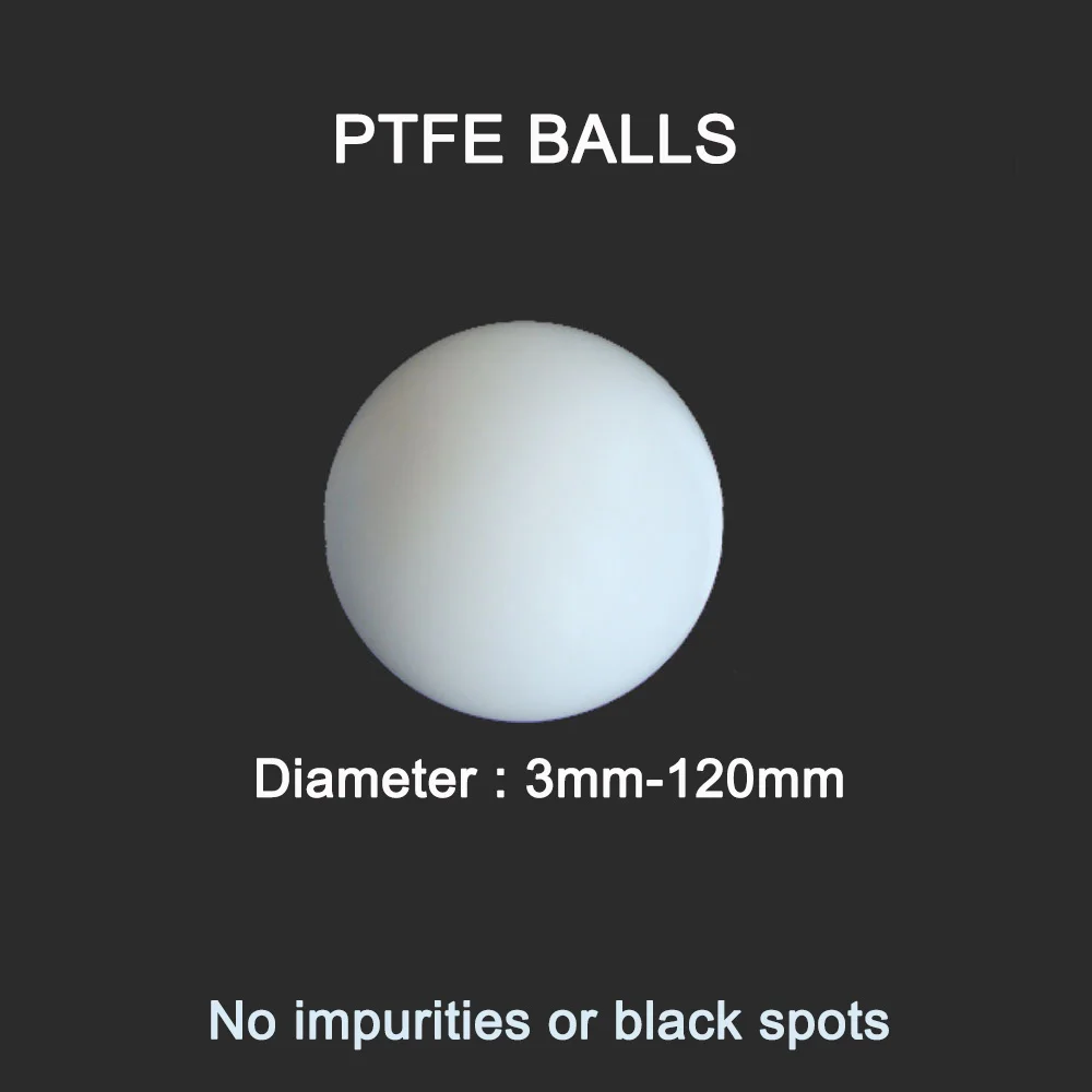 

PTFE Ball Teflon Balls Diameter 3-120mm, Diaphragm Pump Ball, Sealing Ball, PTFE Ball, High Temperature and Friction Resistance