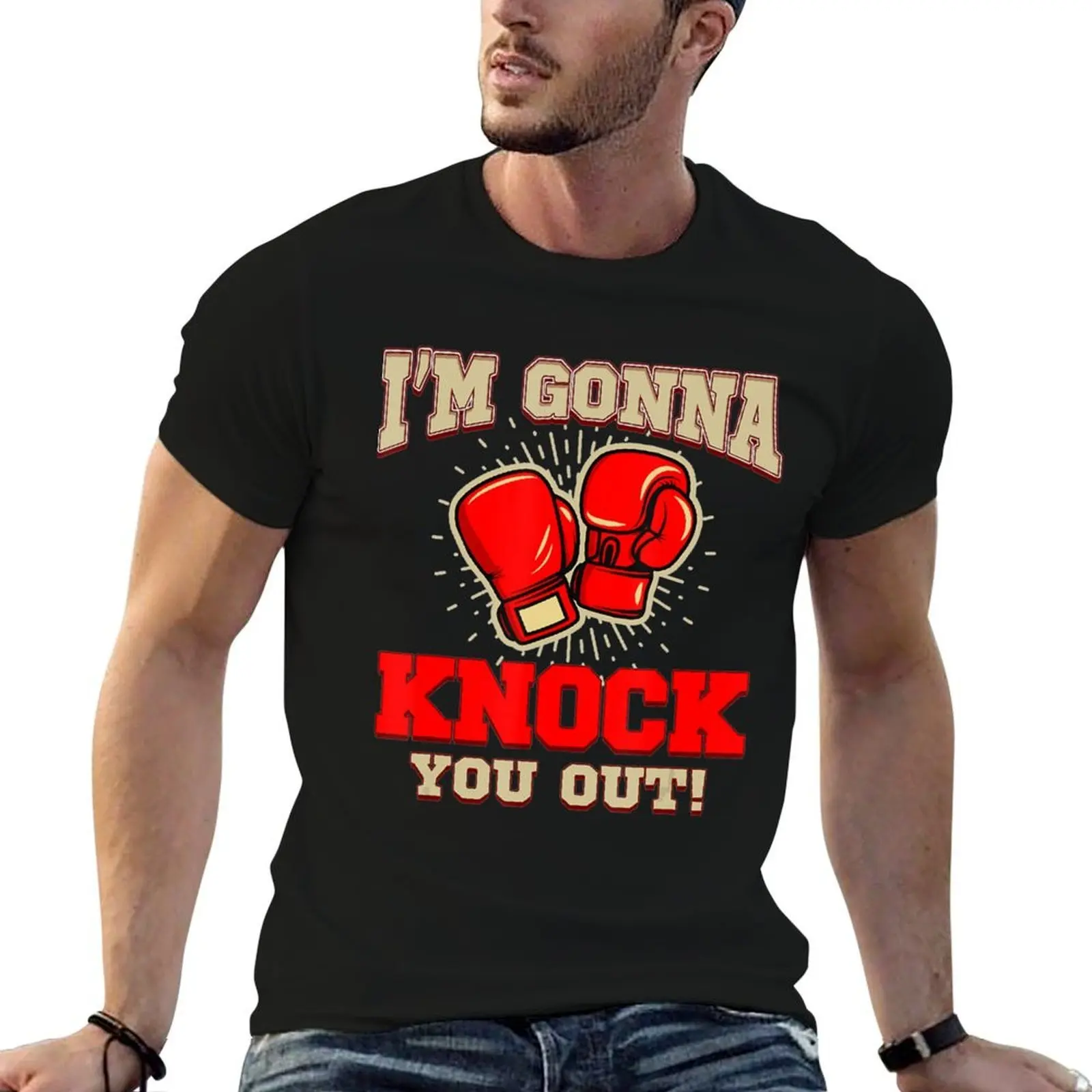 Kickboxing Im Gonna Knock You Out Kickbox Kickboxer T-Shirt Funny t-shirts animal prinfor boys mens big and tall t shirts