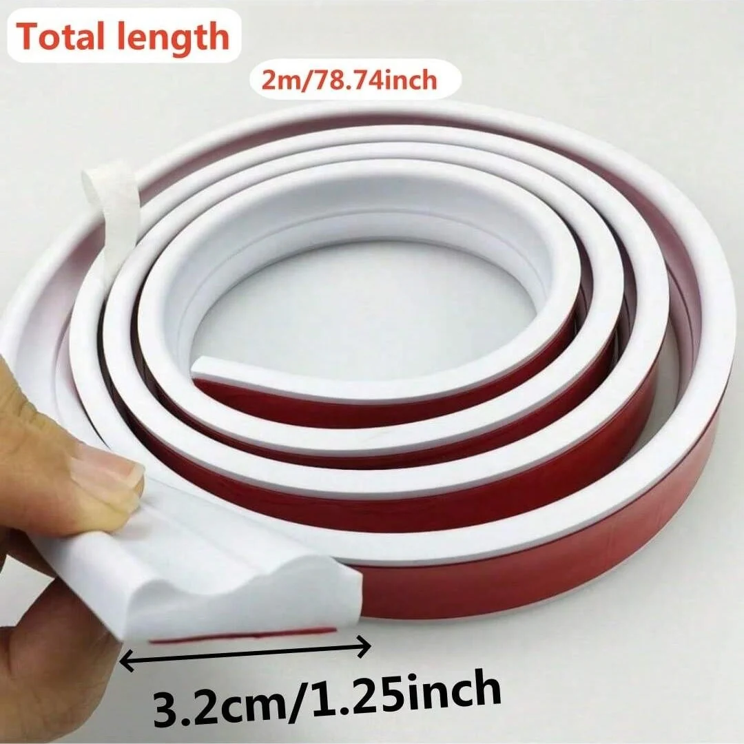 1PC 2M/78.74in  Peel and Stick Molding Chair Rail Panel Flexible Wall Molding Trim Self Adhesive Panel Moulding for DIY