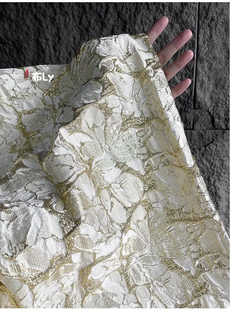 luxury-gold-jacquard-pleated-texture-fabric-embossed-pattern-for-coat-bag-designer-refashion-cloth