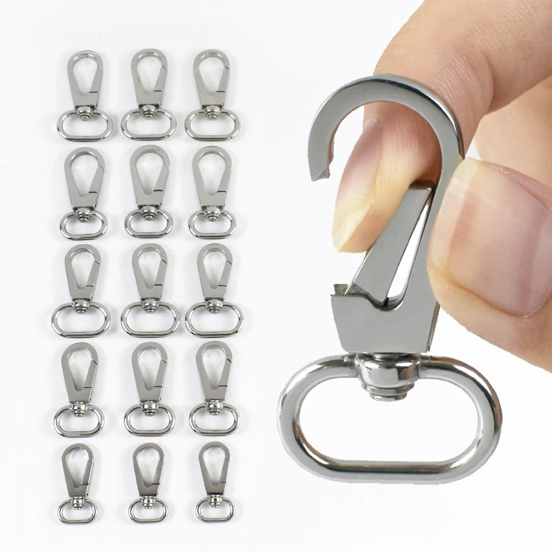 

1/2/3/4/5Pcs Stainless Steel Small Carabiners Buckle for Bag Hanger Crochet Hook Keychain Snap Rotating Trigger Lobster Clasp