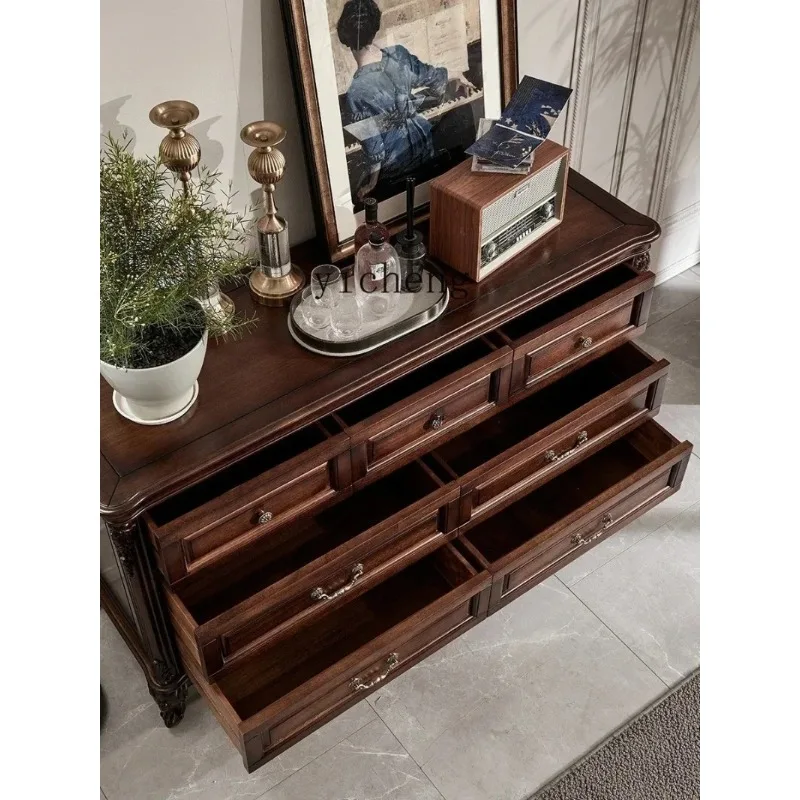GR6 Solid Wood Bucket Cabinet, Drawer, Locker, Jianmei Bedroom Multi-functional Storage Cabinet Furniture