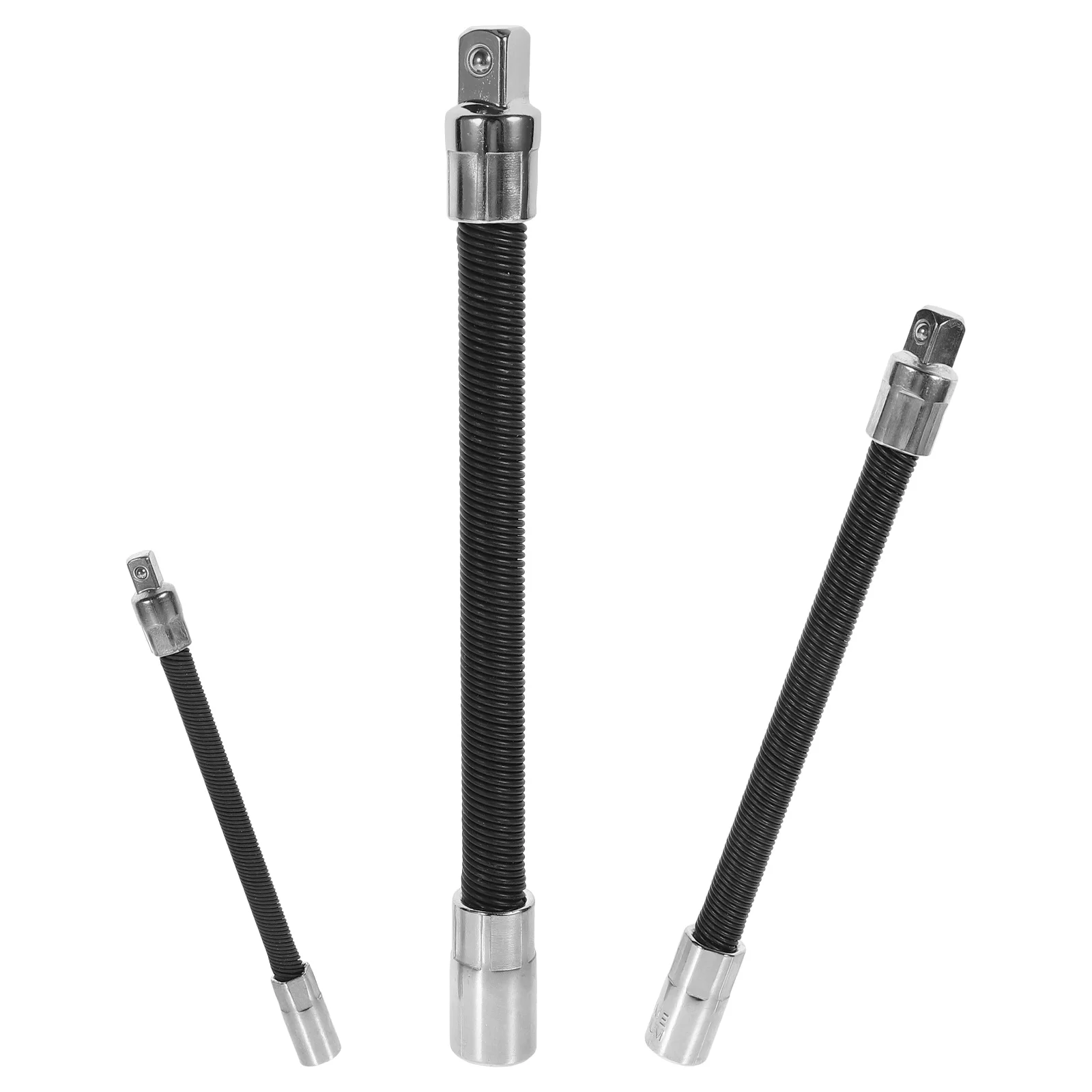

1 set Socket Extension Bars 1 4 3 8 1 2 Flexible Wrench Extender Ratchet Shaft Car Repair Black Soft Hoses Adjustable Angle