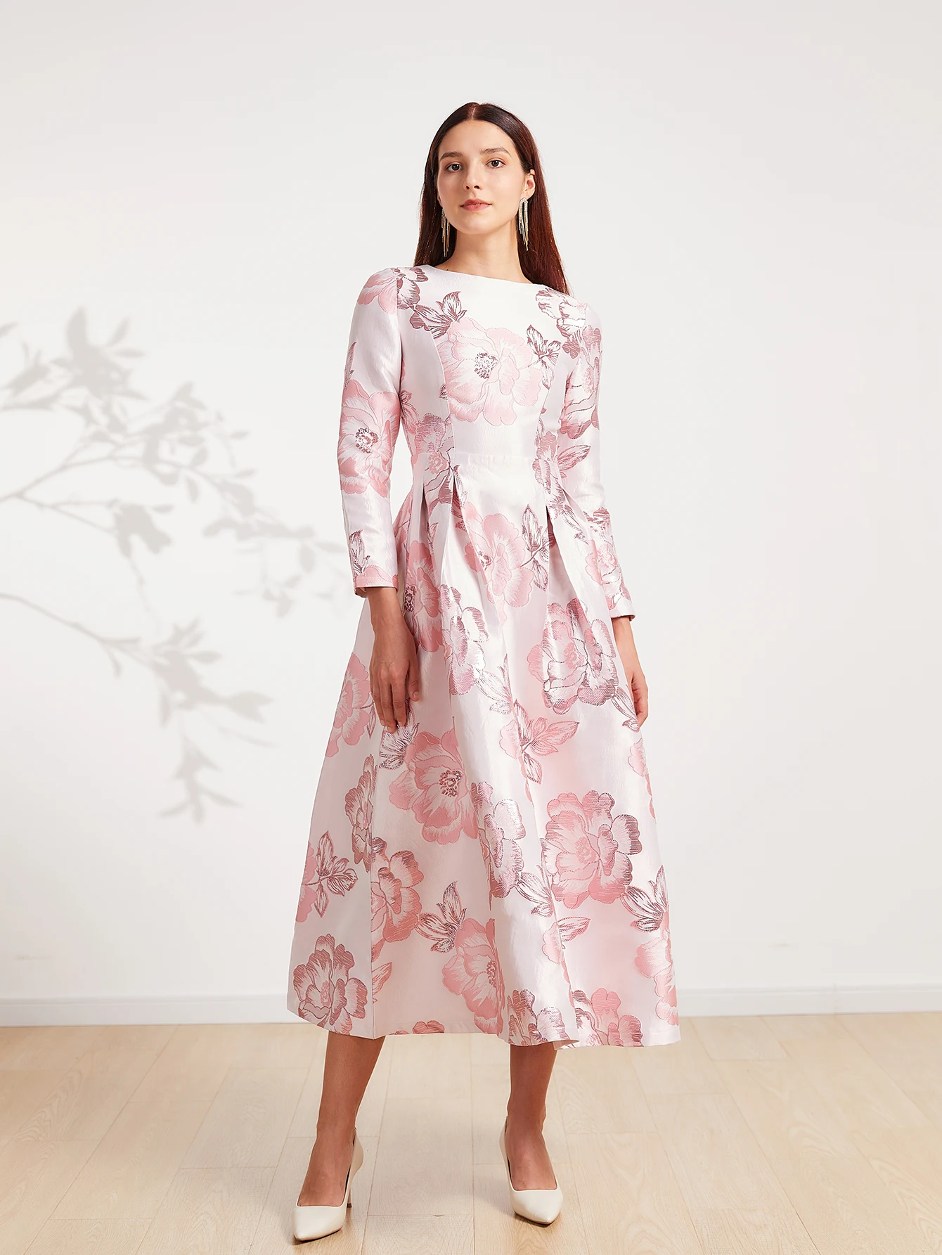 Robe Jacquard florale longue pour femme, robe de Rhélégante, robe de soirée Maxi, vêtements décontractés, robe éducative, mode bohème, luxe, nouveau