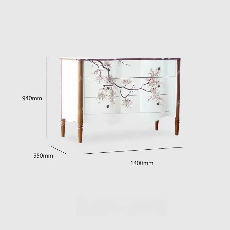 American and European Style Neoclassical Painted Entrance Cabinet