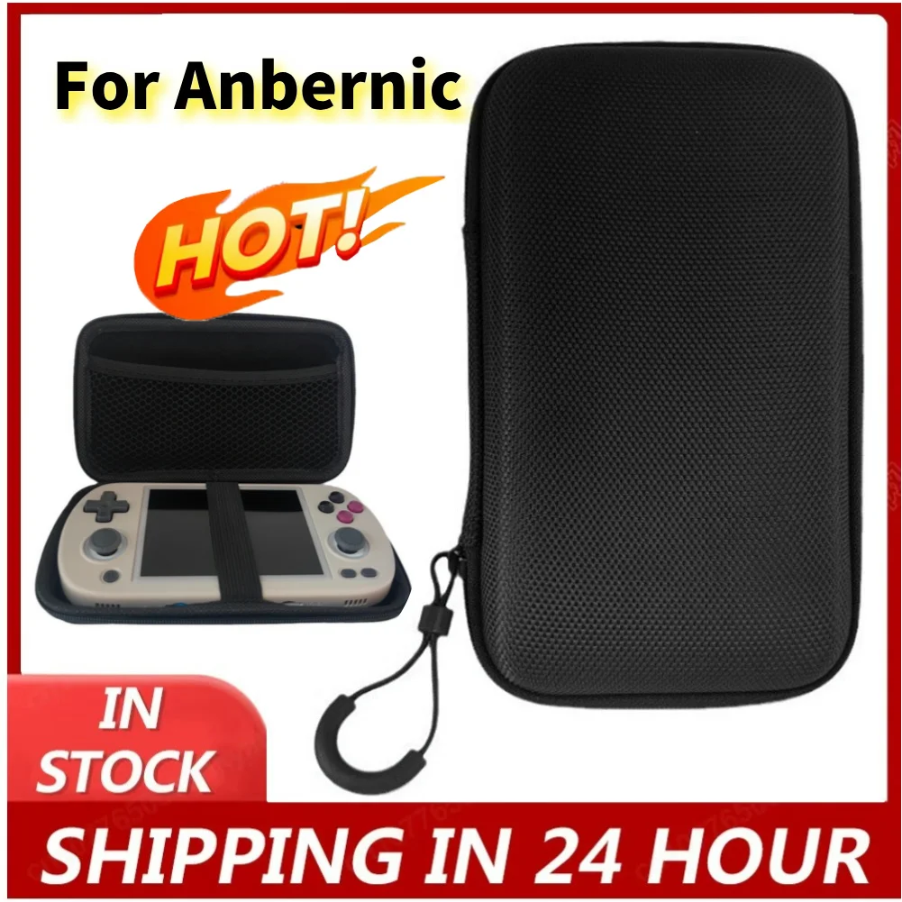 Protable Carrying Case with Mesh Pocket Accessories Cable Storage Box Anti-Drop Travel Carrying Bag for Anbernic RG40XXV/RG40XXH