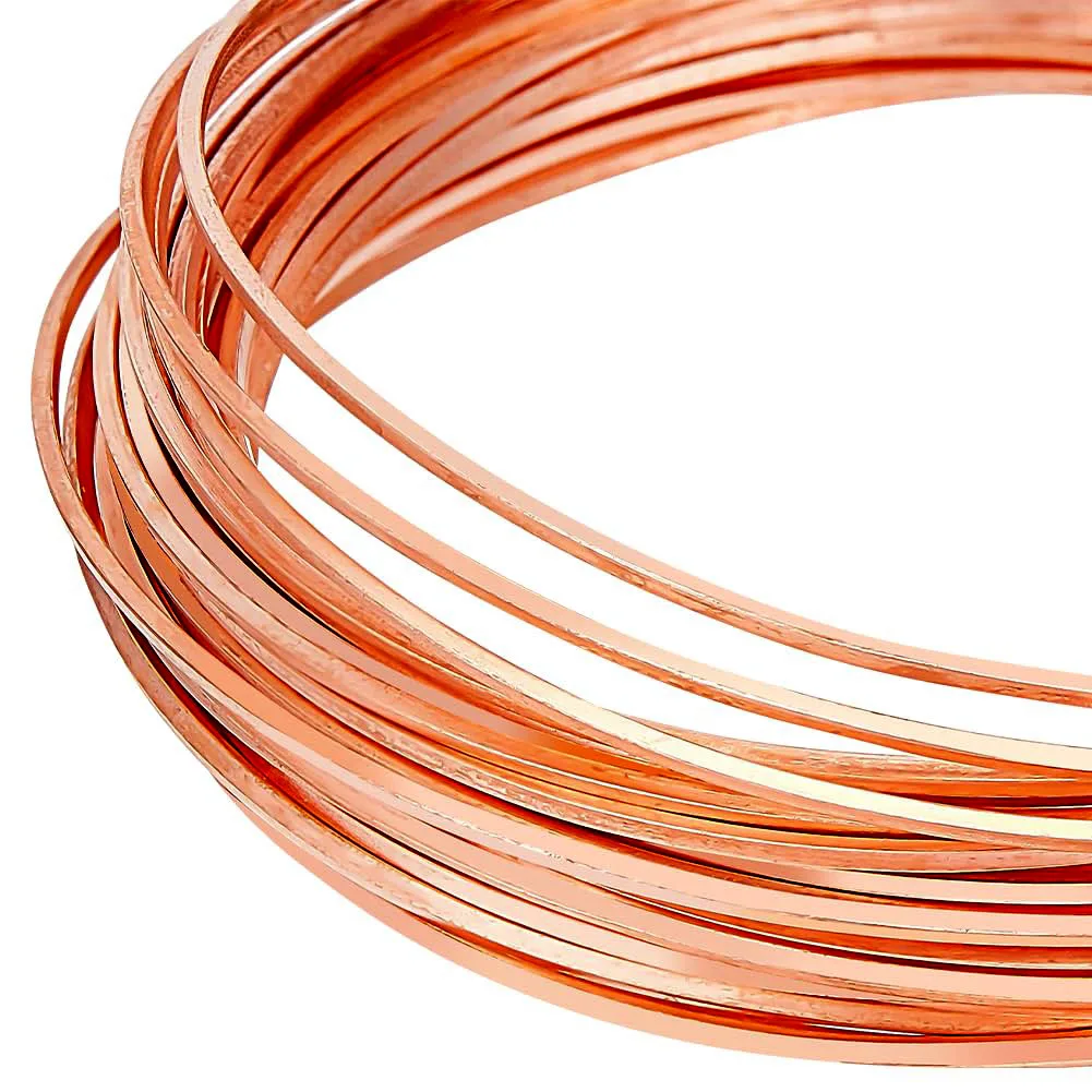 0.6mm 0.8mm 1mm Coppers Square Wire Environmental Protection Coppers Tinsel Coppers Flat Wire Jewelry Making DIY Accessorie image 3