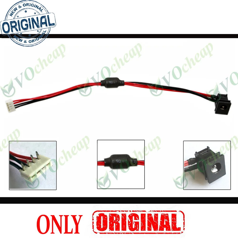 Genuine New Notebook Laptop DC Power Jack for Toshiba Satellite A200 A205 A215 Charging Port Socket Connector With Cable PJ116