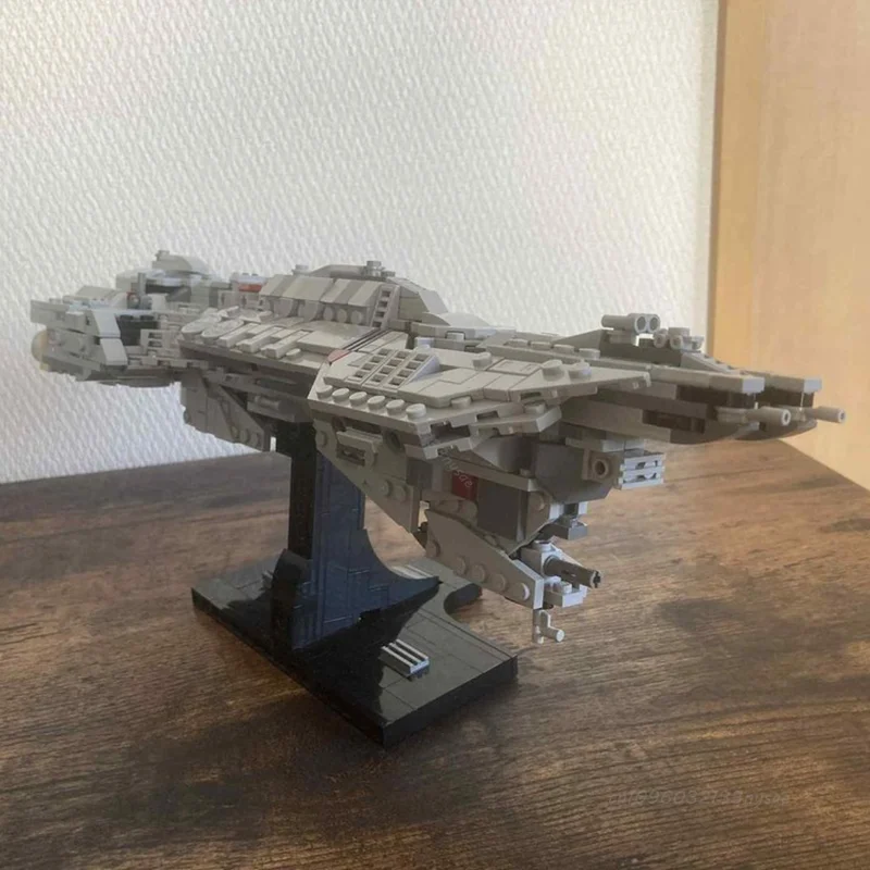 Nuovo MOC Personalizzato Astronave UNSC Sprit of Fire Building Blocks Modello Educazione FAI DA TE Assemblaggio Mattoni Giocattolo Per Bambini Regalo Di Natale