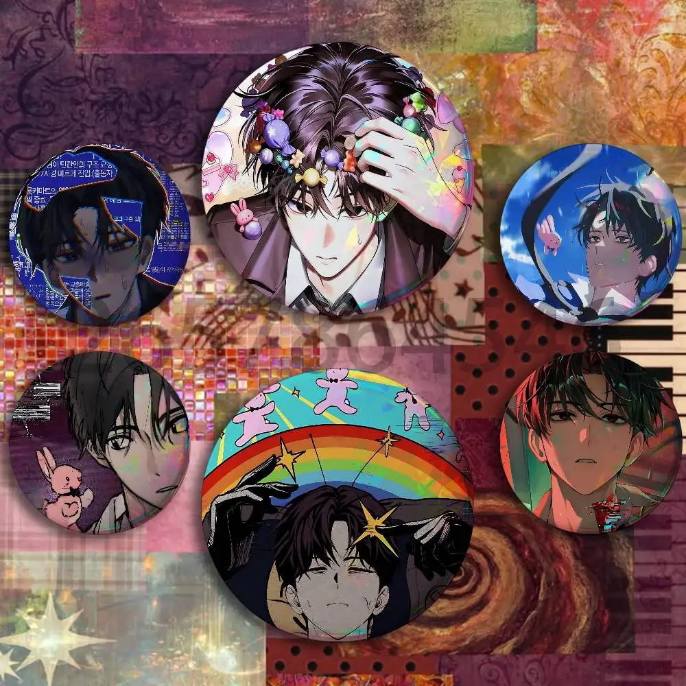 K-Kim Soleum Novel GSGW-W Button Badge Set Pin Single Pack Anime Merch for Ita Bags Badge Collectible Buttons