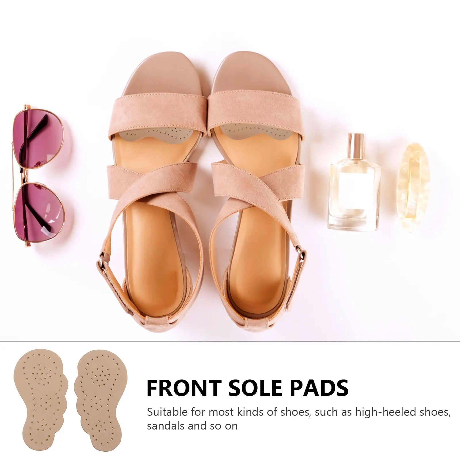 

2pcs High Heel Pads Skid-Resistance Forefoot Cushions Half Sole Insoles Anti-Slip Shoe Mats Non-Slip Pads For Women Walking