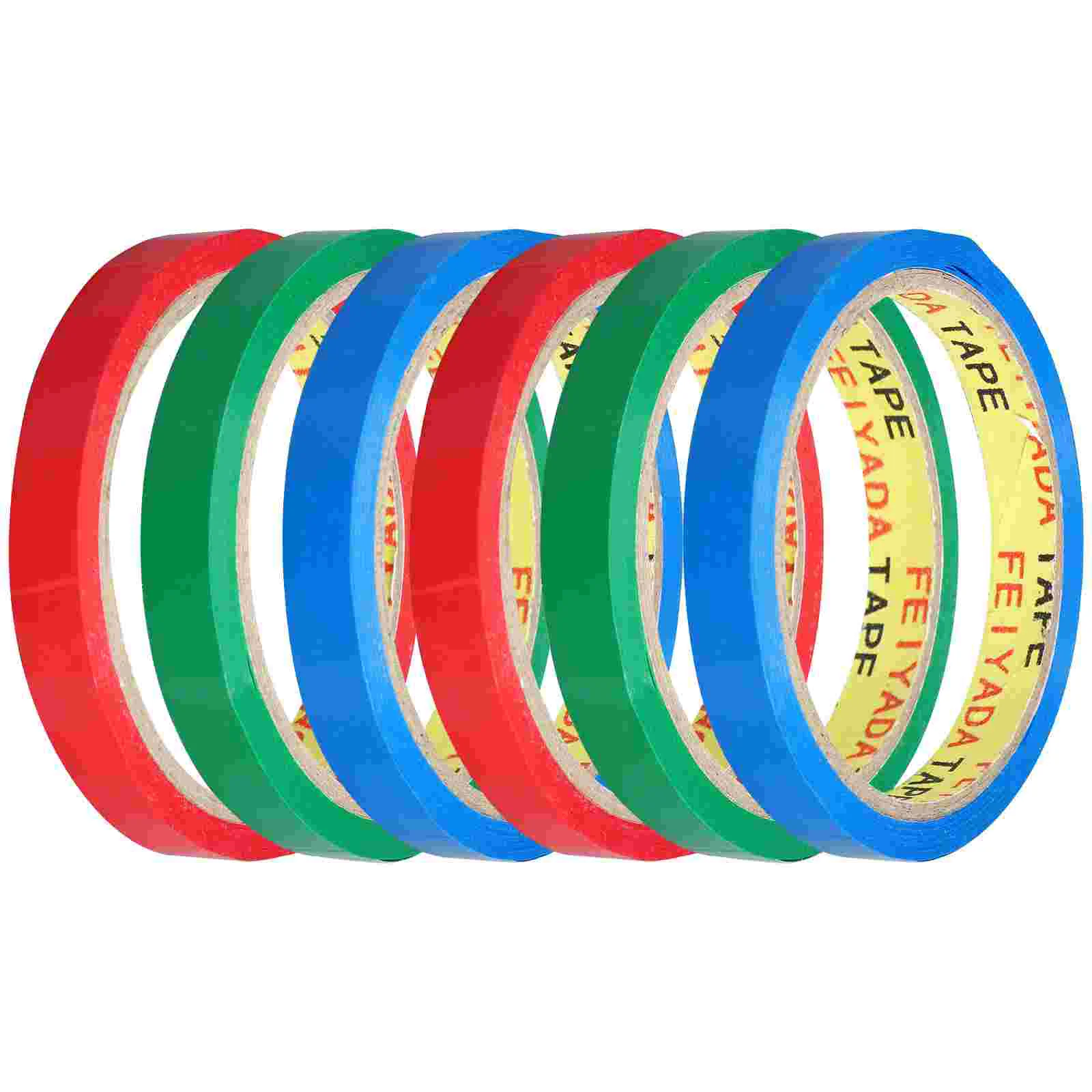 6 Rolls Tape Sealing Machine Parcel Packing Bag Tapes Freezer Colored Tying Bags Fruit Packaging for Refill