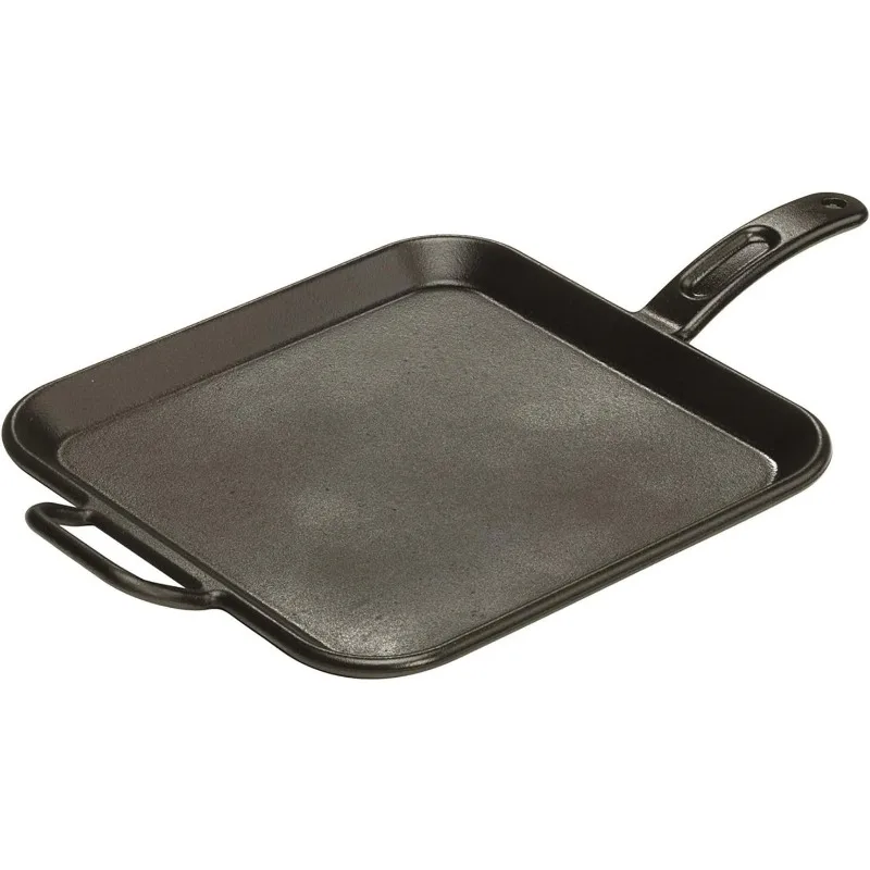 12 Inch Seasoned Cast Iron Square Griddle, Design-Forward Cookware