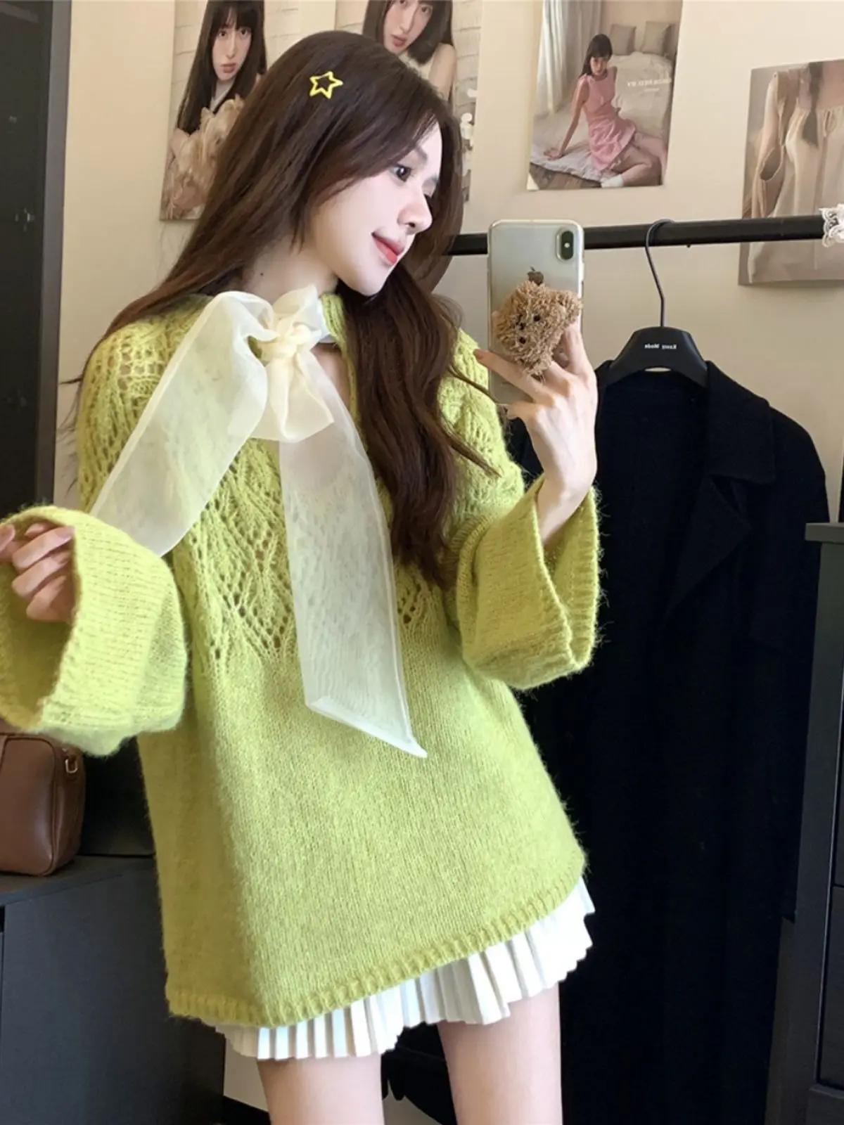 

Sweaters Jumpers Pullovers Women Coffee Lyocell Folded Collar Fitted Evening Restaurant Date Night Elegant Sophisticated Fall BF