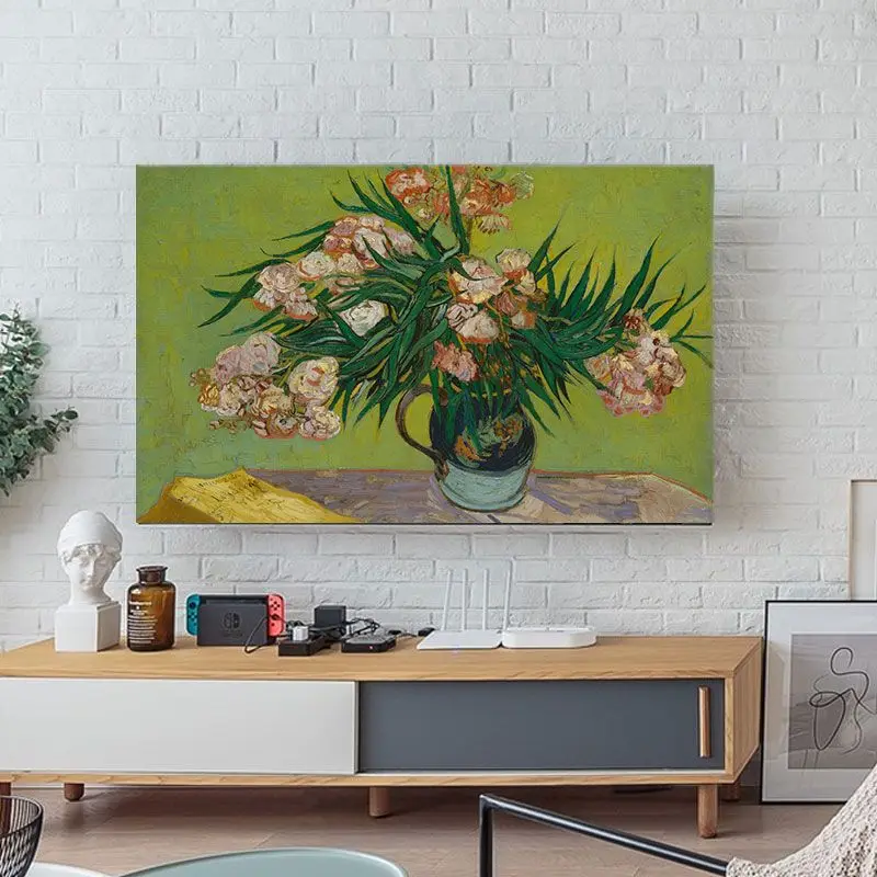 Van Gogh oil painting 65 inch tv cover, suspended cover for lcd television protection dust simple and high quality monitor cover