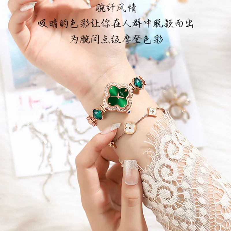 أربع أوراق البرسيم موضة الماس ساعة نسائية ZIDO العلامة التجارية الفاخرة مقاوم للماء كوارتز السيدات سوار ساعة معصم هدايا عالية الجودة