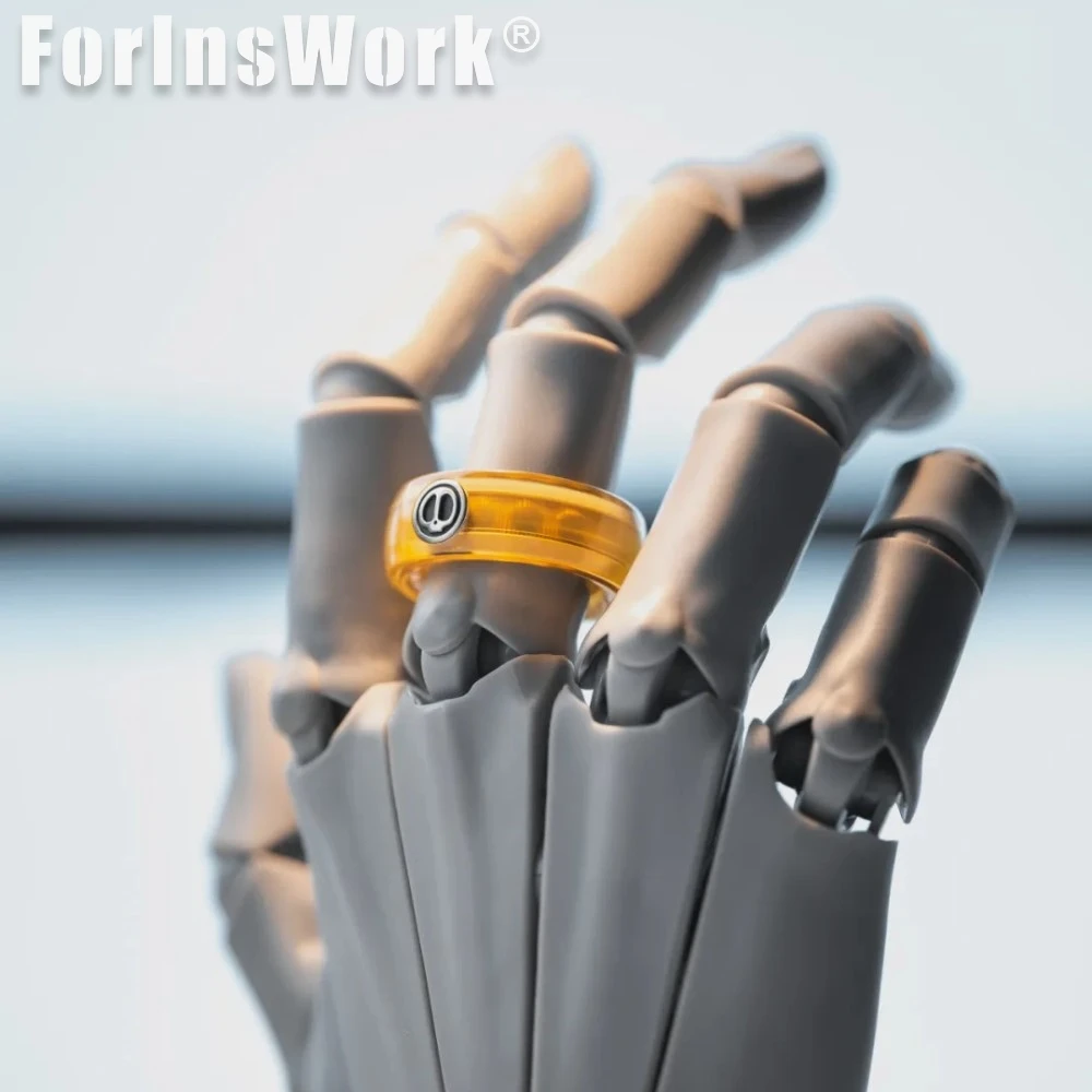 LAUTIE PEl-Amber 17mm /18,5mm/20mm Mechanic-I Fidget Ring Spy Wars Series Metal Fidget Spinner escritorio juguete edición limitada