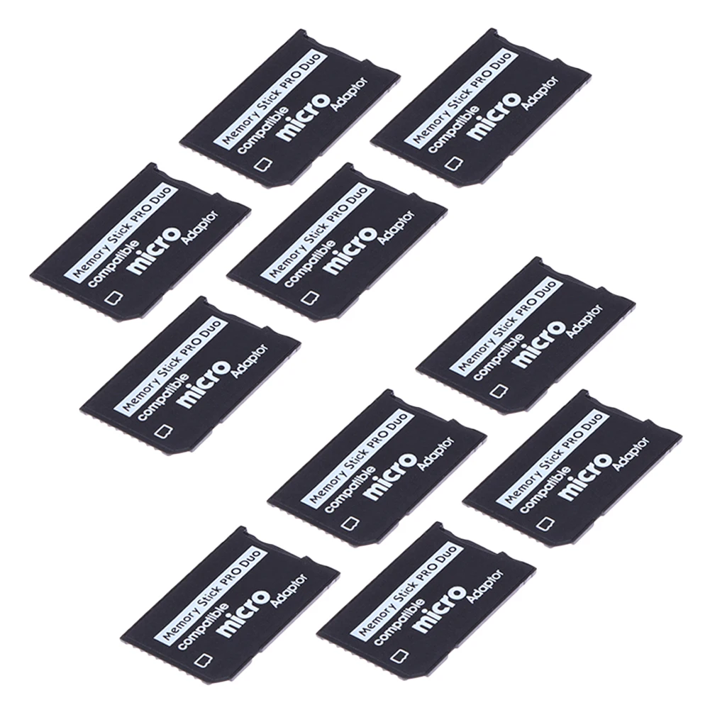 10Pcs Mini Memory Stick Adaptor MircoSD SDHC TF to MS Adapter for PSP Console Camera MS Pro Duo Card Reader High-speed Converter