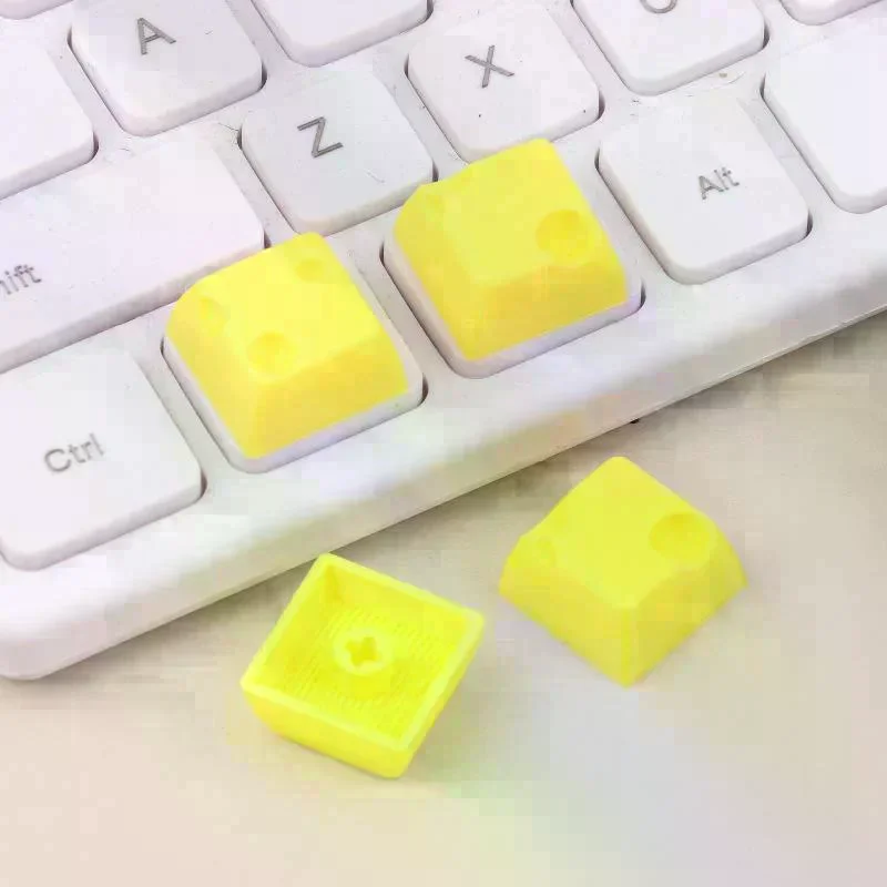 Chesse Cake Cube Keycap 4Pcs Mechanical Keyboard Upgrade Cute Cartoon Design for Office Study Room Decor