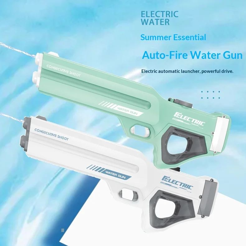 

Электрический водяной пистолет в стиле Глок с автоматическим всасыванием воды, высоким давлением и непрерывной стрельбой для детей и взрослых, для пляжных водных боев