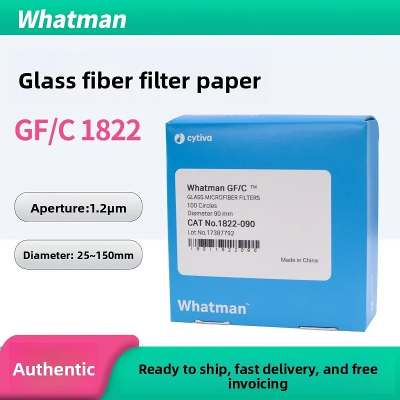 Whatman GF/C Glass Fiber Filter 1822‑025‑110, Glass Microfiber Membrane, Battery Separator for Lab Research