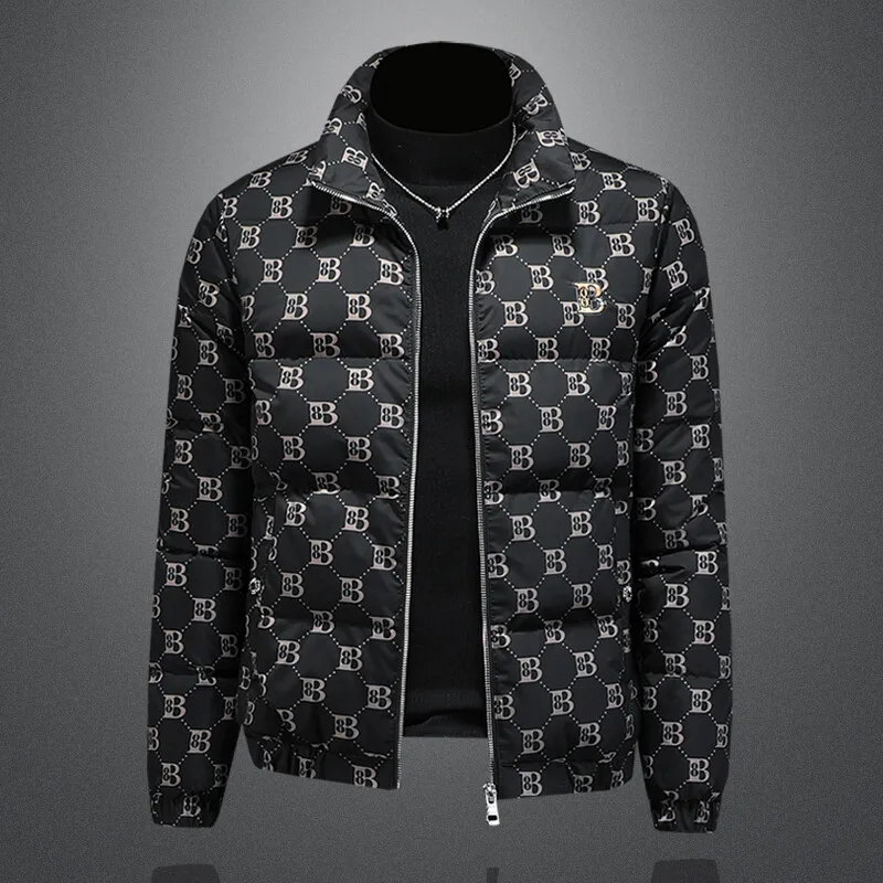 

Утепленная белая мужская зимняя куртка с принтом, модная, трендовая, городская, повседневная, стильная