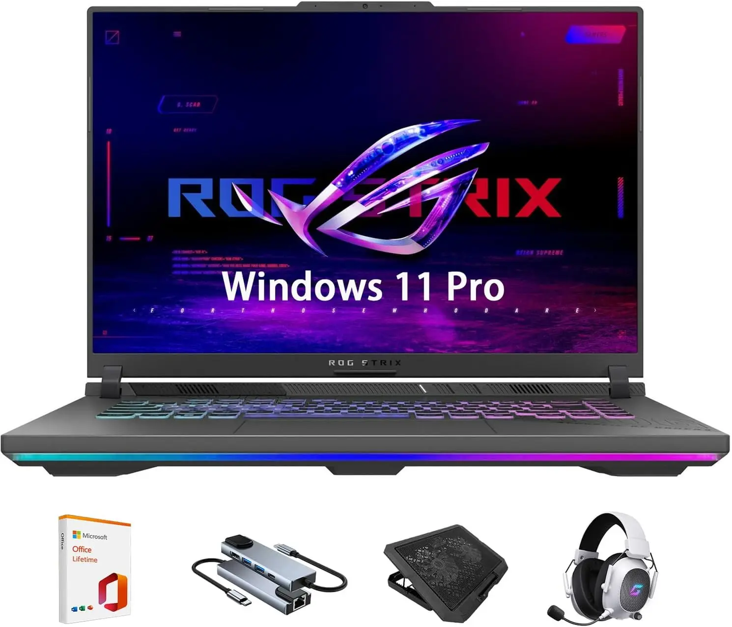 

Игровой ноутбук ASUS ROG Strix G16 16 дюймов FHD+ 165 Гц, AMD Ryzen 9 8940HX, RTX 5070, 8 ГБ ОЗУ, 64 ГБ DDR5, 2 ТБ SSD, Windows 11 Pro, RGB-клавиатура