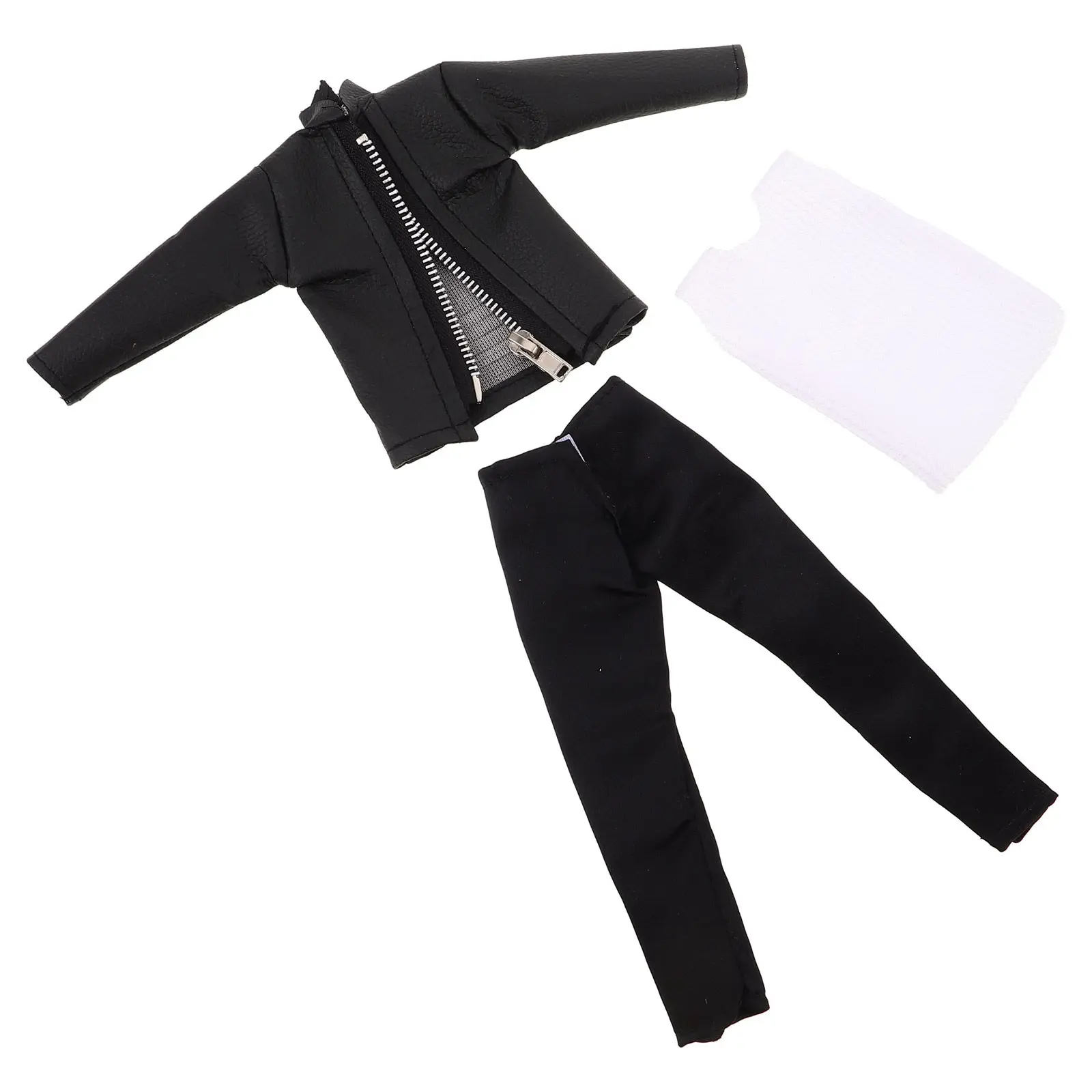 

Набор реалистичной одежды для мальчиков: костюм из искусственной кожи (куртка и брюки) для 30-сантиметровых кукол, аксессуары для ролевых игр